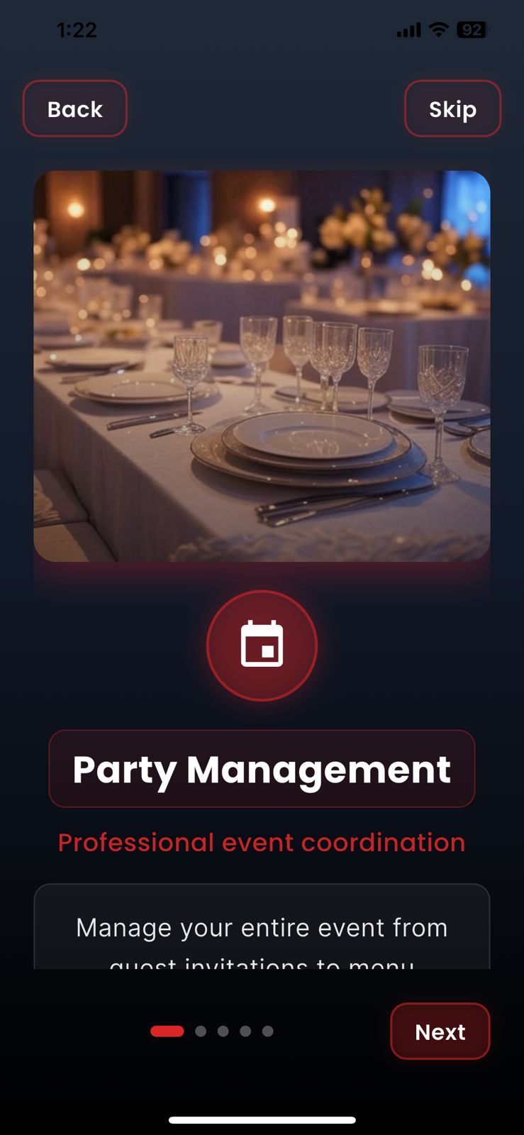 Feng App Party Management